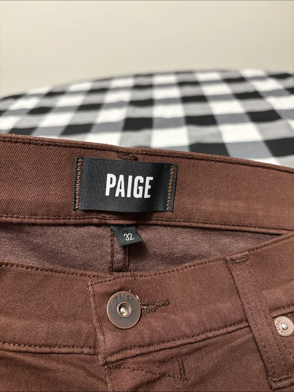 PAIGE Transcend Federal Slim Straight Jean Sumatra Blend Brown Men's 32 x 29.5